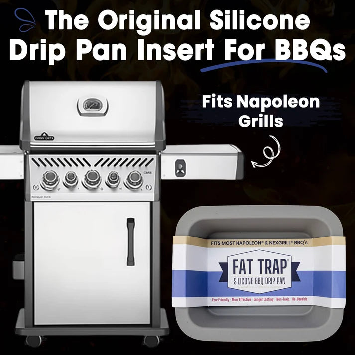 Fat Trap BBQ Reusable Drip Pan Liner- Napoleon, Nexgrill and NXR BBQ's